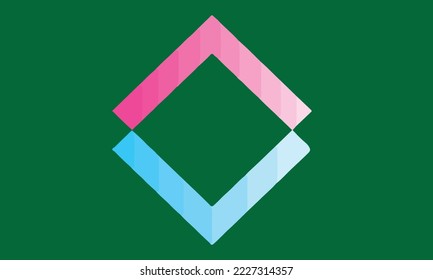 símbolo vector verde y azul
