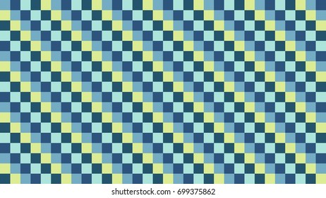 Green, Blue Vector Vintage Checker Pattern for Background