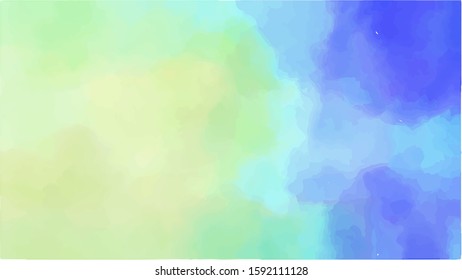 Green and blue watercolor background for your design, watercolor background concept, vector.
