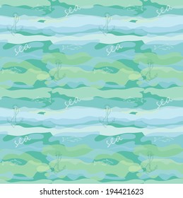 Green and blue wave