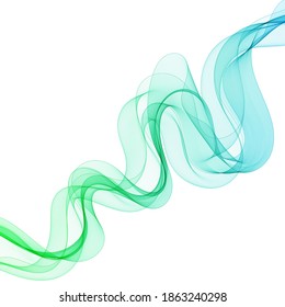 grüne blaue Welle. abstrakte Vektorgrafiken