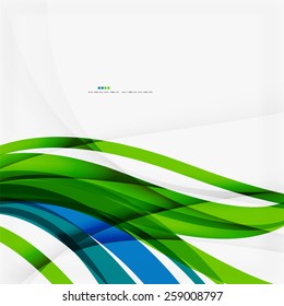 Green blue wave lines corporate business or eco background