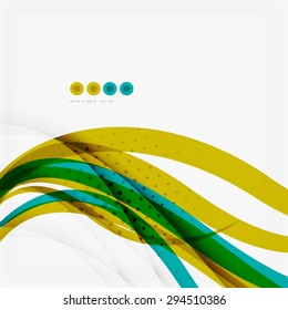 Green blue wave lines corporate business or eco background