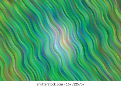 Olas verdes y azules abstractas fondo vectorial. Patrón simple.