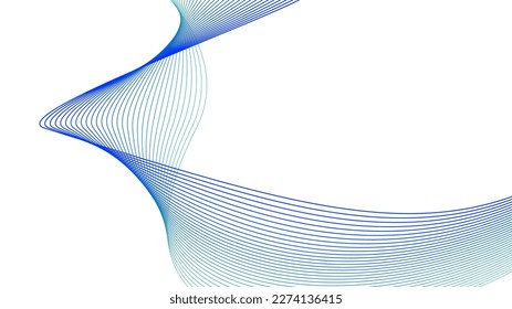 green blue wavy tech lines abstract background illustration eps 