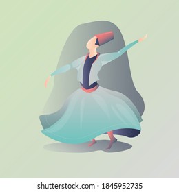 vector dervichal verde y azul