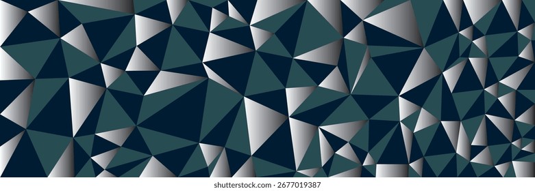 Fondo de patrón geométrico de triángulo blanco azul verde
