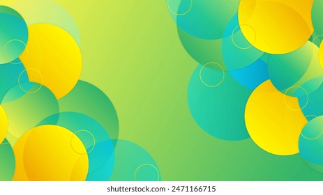 Green blue and yellow abstract background geometric modern