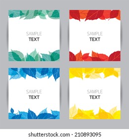Green Blue Yellow Red, Leaves Background