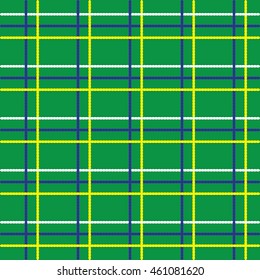 Green blue yellow white plaid pattern vector