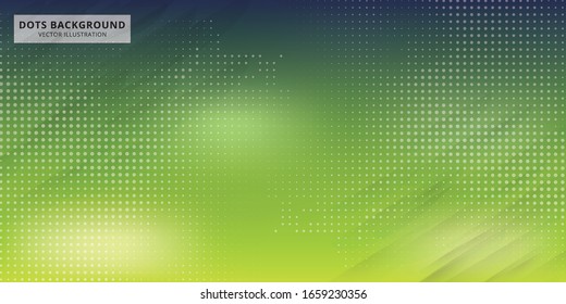Green Blurred Background With Halftone Effect