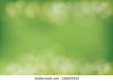 Green Blurred soft bokeh abstract background. Vector illustration.