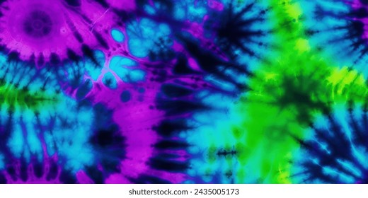 Green, bluw,black  and Purple tie dye pattern Ink , colorful tie dye pattern abstract background. Tie Dye colorfull seamless. Abstract batik brush seamless and repeat pattern design