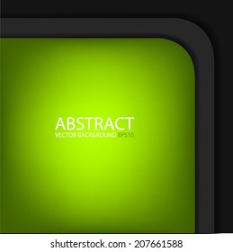 Green board background on black layer for text and message modern artwork design