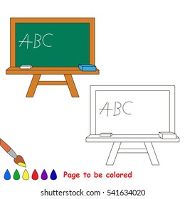 Green Board to be colored, educational game