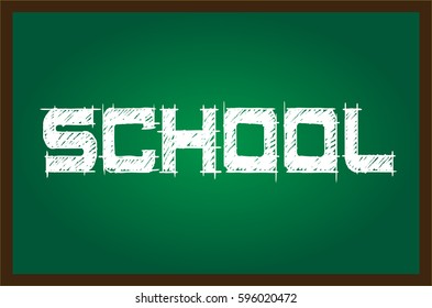 green board with school word vector background