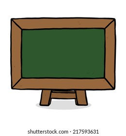green board with stand / cartoon vector and illustration, hand drawn style, isolated on white background.