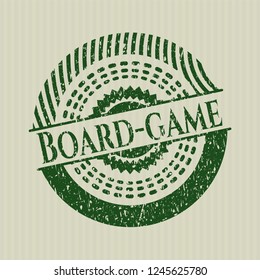 Green Board-game grunge seal