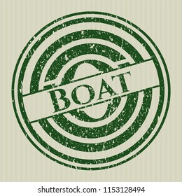 Green Boat distressed rubber grunge seal