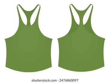 Green  bodybuilder's t shirt. vector illustration