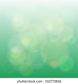 Green bokeh for abstract background