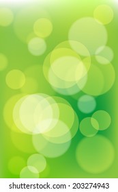 green bokeh abstract light background. Vector illustration