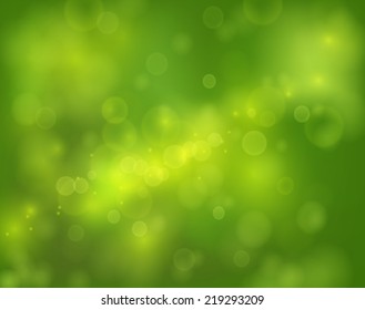 green bokeh abstract light background. Vector illustration. Vector eps 10
