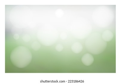 green bokeh abstract light background. Vector illustration