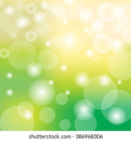 green bokeh abstract light background. Vector illustration