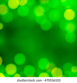 green bokeh abstract light background. Vector illustration