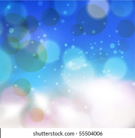 green bokeh abstract light background. Vector illustration