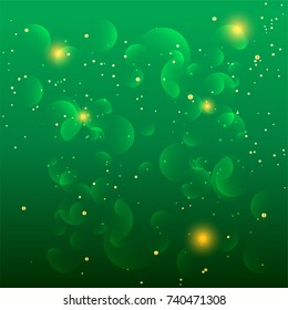 green bokeh abstract light background. Vector illustration