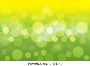 green bokeh abstract light background. Vector illustration