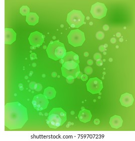 green bokeh abstract light background. Vector illustration