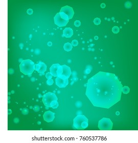 green bokeh abstract light background. Vector illustration