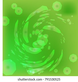 green bokeh abstract light background. Vector illustration