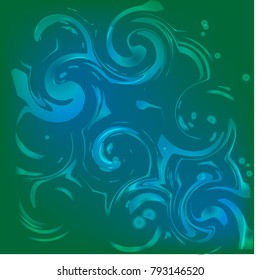 green bokeh abstract light background. Vector illustration