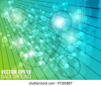 green bokeh abstract light background. Vector illustration