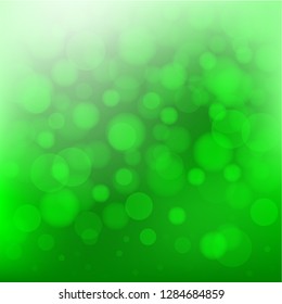 Green bokeh background.