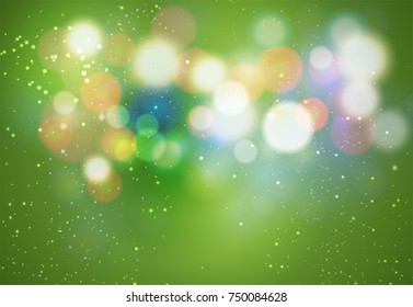 green Bokeh background