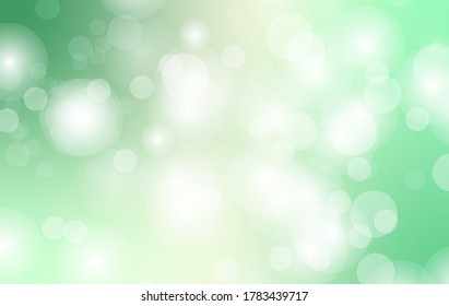 Fondo verde de bokeh. Resumen de textura borrosa. Fondo de escritorio para diseño de sitios web y publicidad en medios sociales. Vector