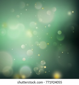 Green with bokeh background created by neon lights. And also includes EPS 10 vector