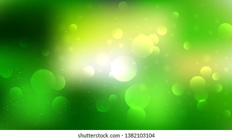 Green Bokeh Background Vector Graphic