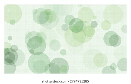 Green bokeh bubbles pattern. Soft geometric shapes on dotted backdrop. Minimalistic organic design element. Trendy art.