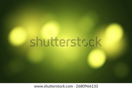 Green Bokeh Light Background with Soft Glowing Particles. Fresh Nature Blur Effect for Organic Wellness Themes, Background decoration