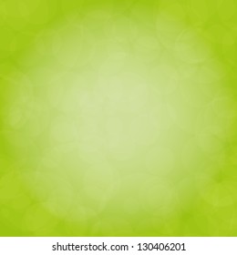 Green bokeh light background. Vector illustration