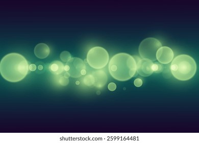 Green bokeh and lights light effect.