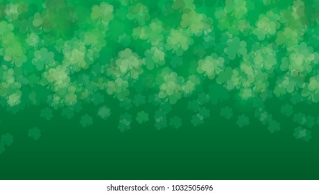 Green bokeh shamrock background for Happy Saint Patrick's Day