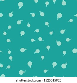 Green Bomb ready to explode icon isolated seamless pattern on green background.  Vector Illustration