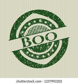 Green Boo distressed rubber grunge seal